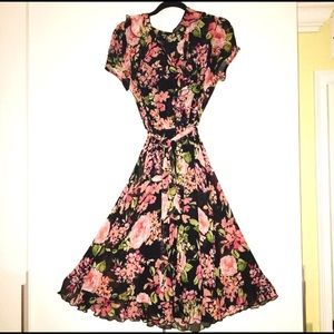 Ruffled Floral Dress